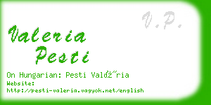 valeria pesti business card